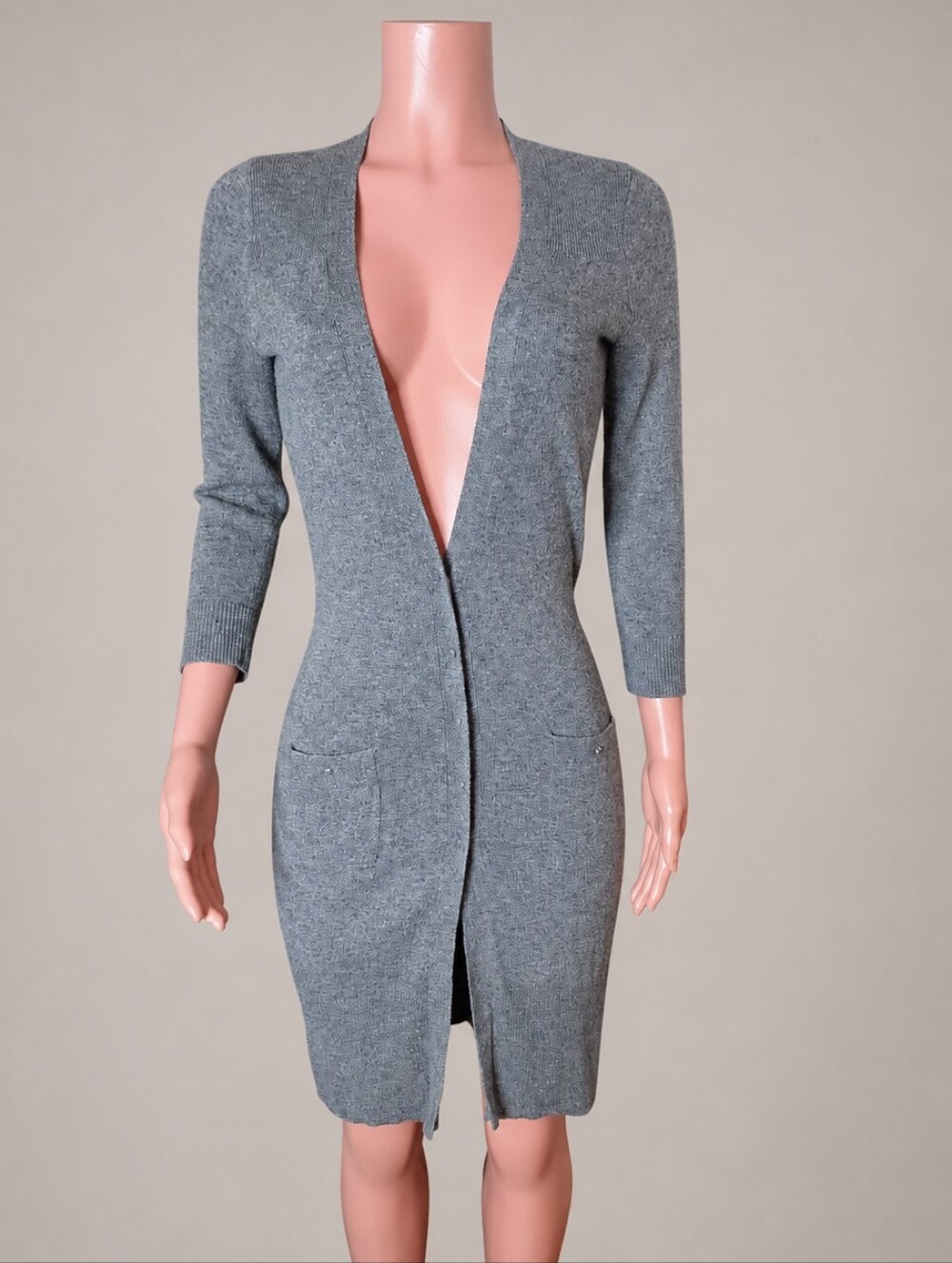 Banana Republic Luxury Cashmere Blend Long Gray Cardigan XS